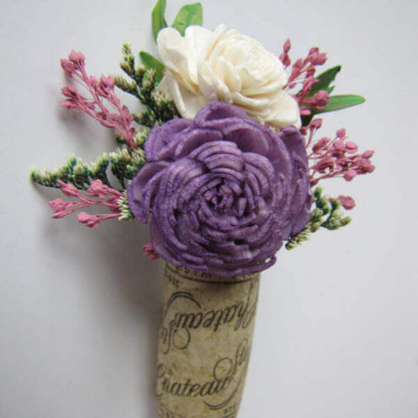 Wine Cork Wedding Ideas - Boutonniere