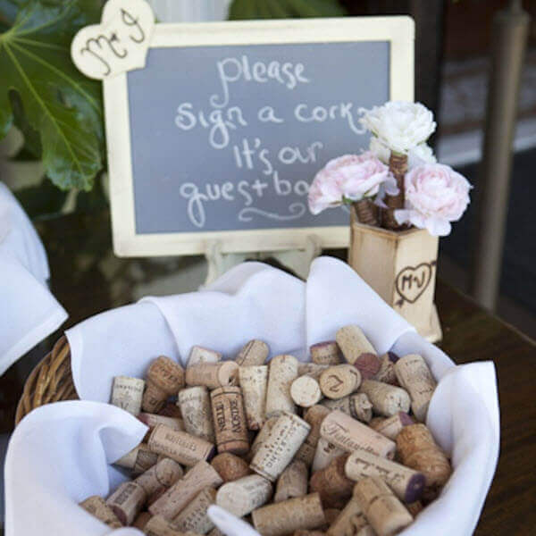 Wine Cork Wedding Ideas - Guestbook Alternatives