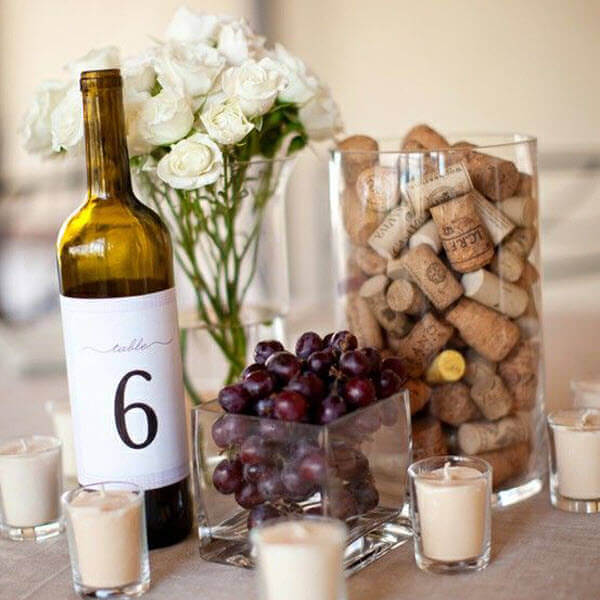 Wine Cork Wedding Ideas - Centerpieces