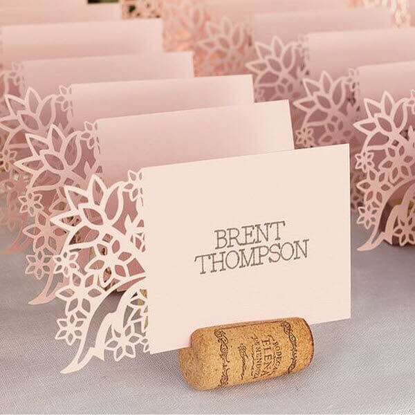 Wine Cork Wedding Ideas - Place Card Examples