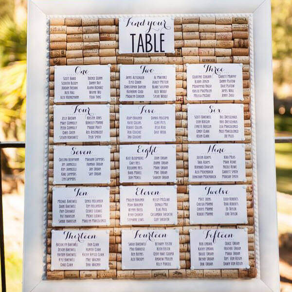 Wine Cork Wedding Ideas - Place Card Examples