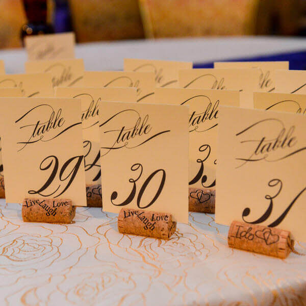 Wine Cork Wedding Ideas - Table Numbers