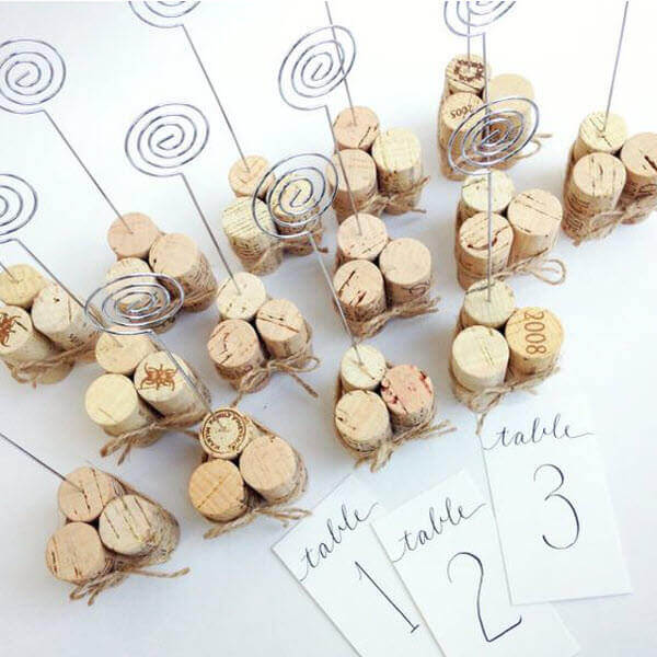 Wine Cork Wedding Ideas - Table Numbers