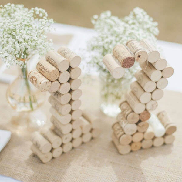 Wine Cork Wedding Ideas - Table Numbers