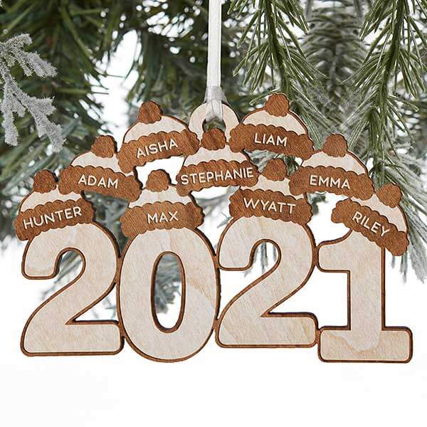 2021 Personalized Christmas Ornament