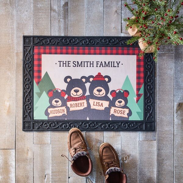 Christmas doormats for the foyer