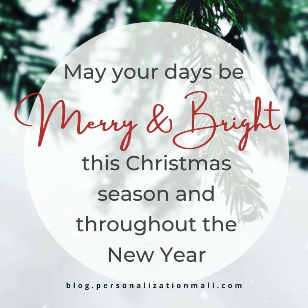 May your days be merry & bright this Christmas season and throughout the New Year