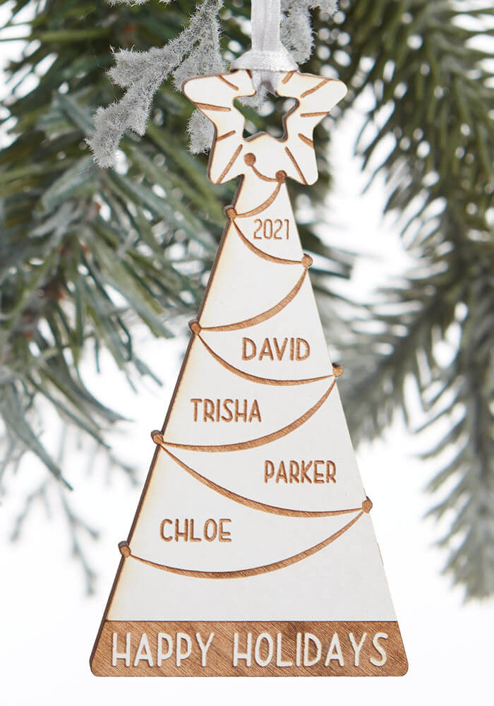 Personalized Wood Christmas Ornament