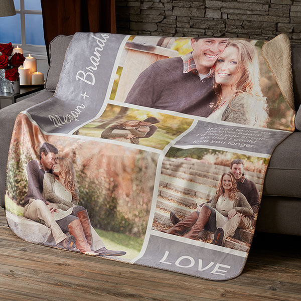 Romantic Photo Gift Ideas with photo blanket