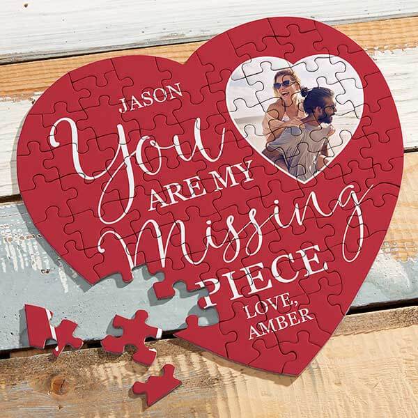 Romantic Photo Gift Ideas with You're My-Missing Piece Photo Puzzle