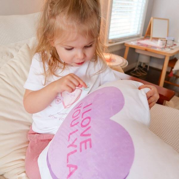 valentine's gift ideas for kids Conversation Hearts Pillow