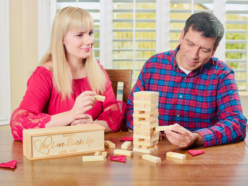 Our Love Stacks Up Jumbling Tower Game