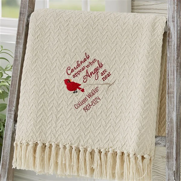 sympathy message Embroidered Afghan