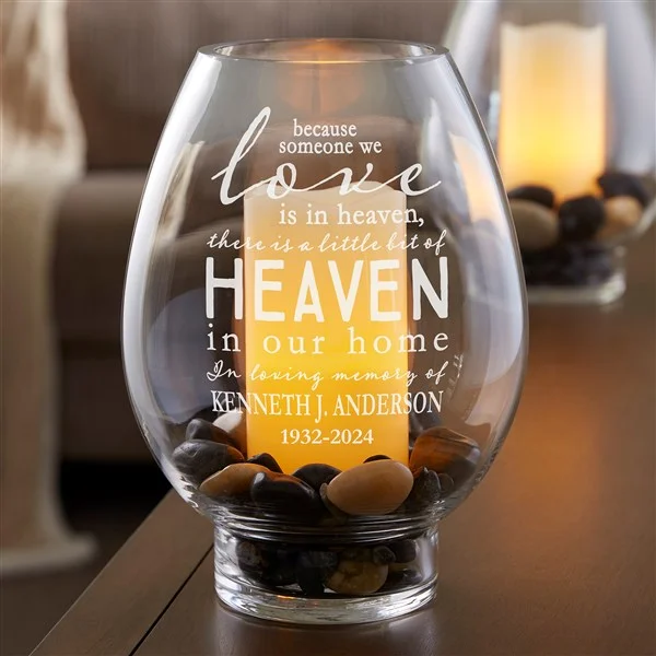 sympathy message Hurricane Candle Holder