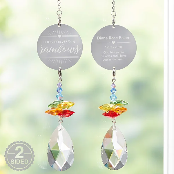 sympathy message Rainbow Suncatcher