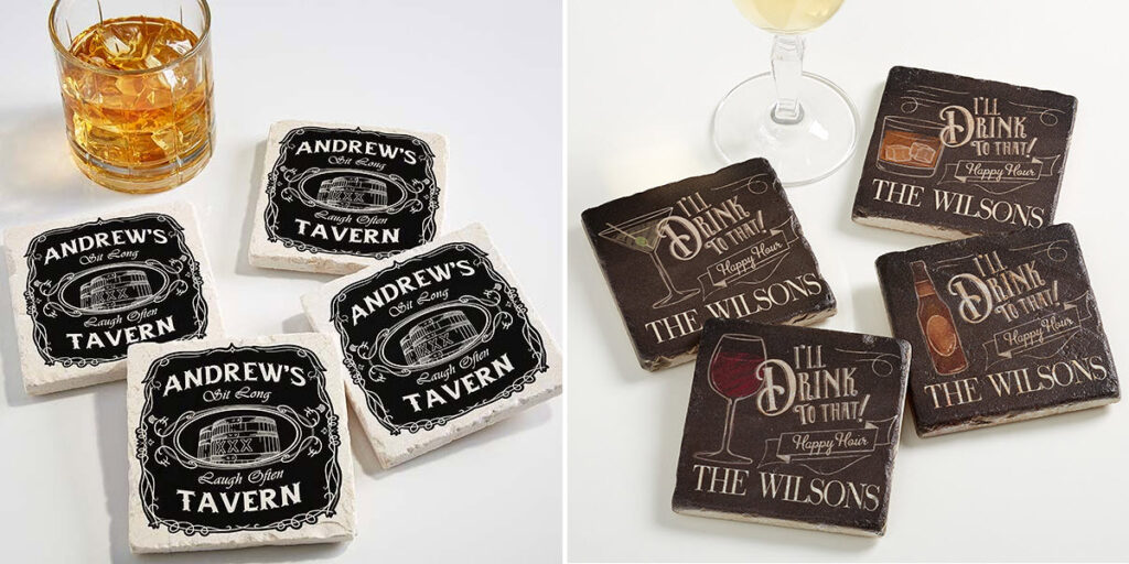 home bar gifts with coasters