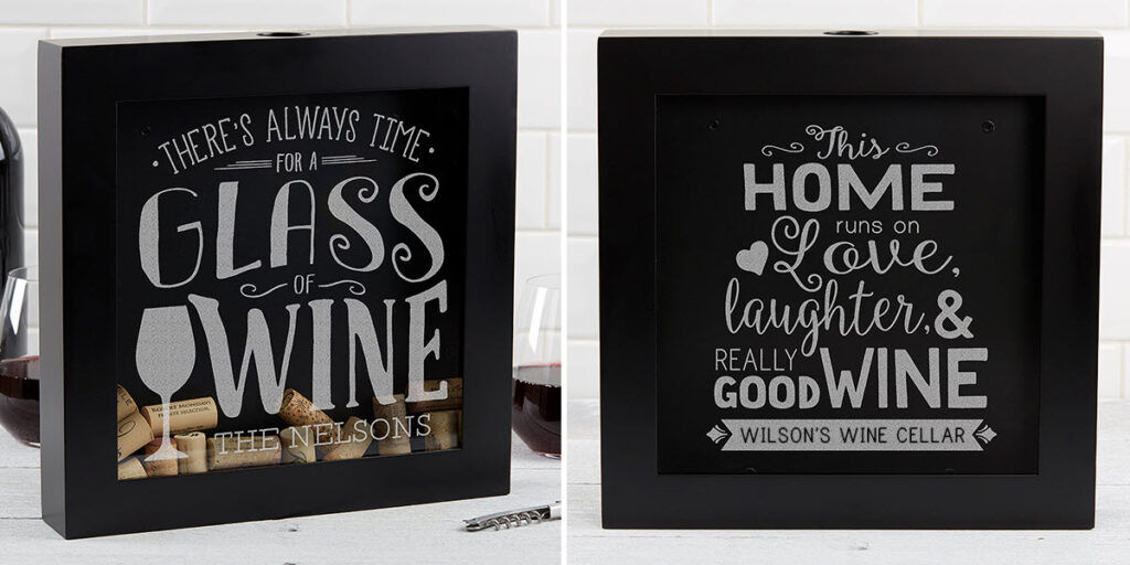 home bar gifts with shadow boxes