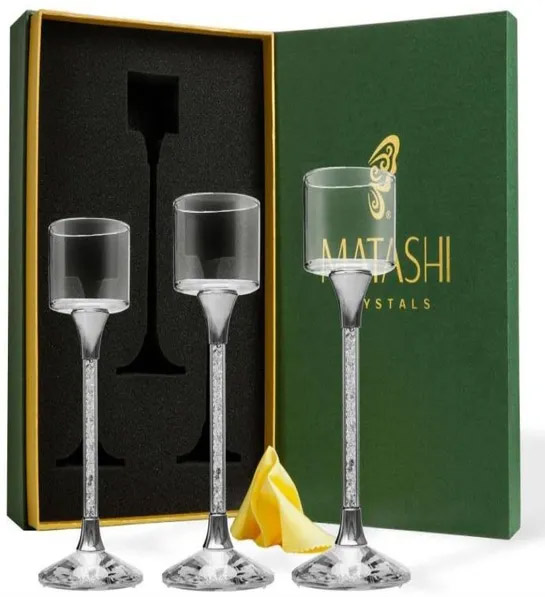 passover gifts with Matashi Elegant Crystal Tea Light Candlesticks