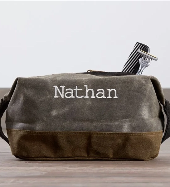 best gifts for graduation with personalized toiletry bag