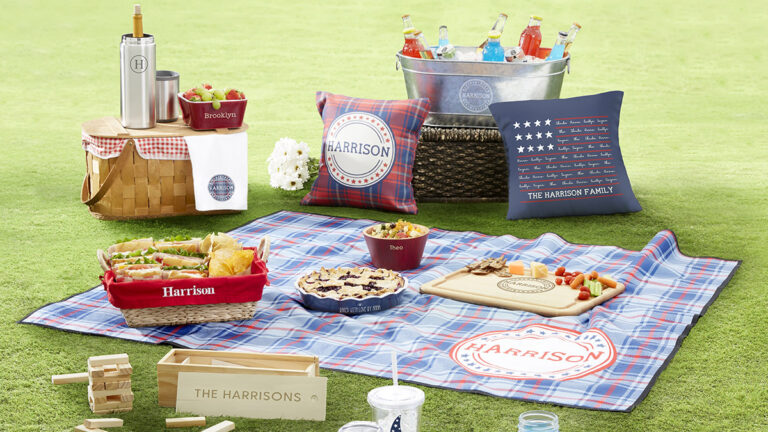 Celebrate the Fourth of July With Personalized Red, White & Blue Gifts