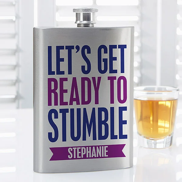 21st birthday gift ideas Funny Quote Flask