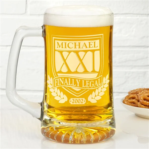 21st birthday gift ideas Personalized Beer Mug