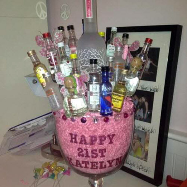 21st birthday gift ideas diy booze cake