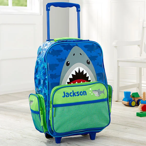 first birthday gift ideas Shark Personalized Kids Rolling Luggage