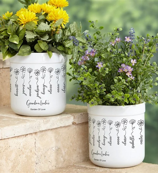 front porch ideas with Personalized Outdoor Flower Pot