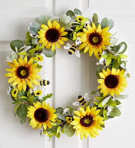 care package ideas Sunflower Wreath