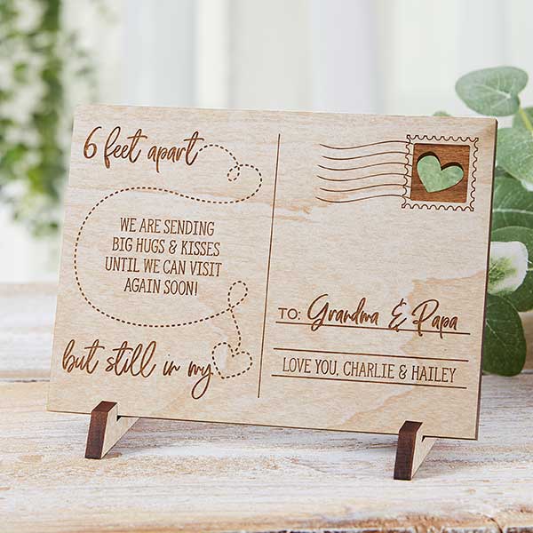 grandparents day gift ideas wooden postcard