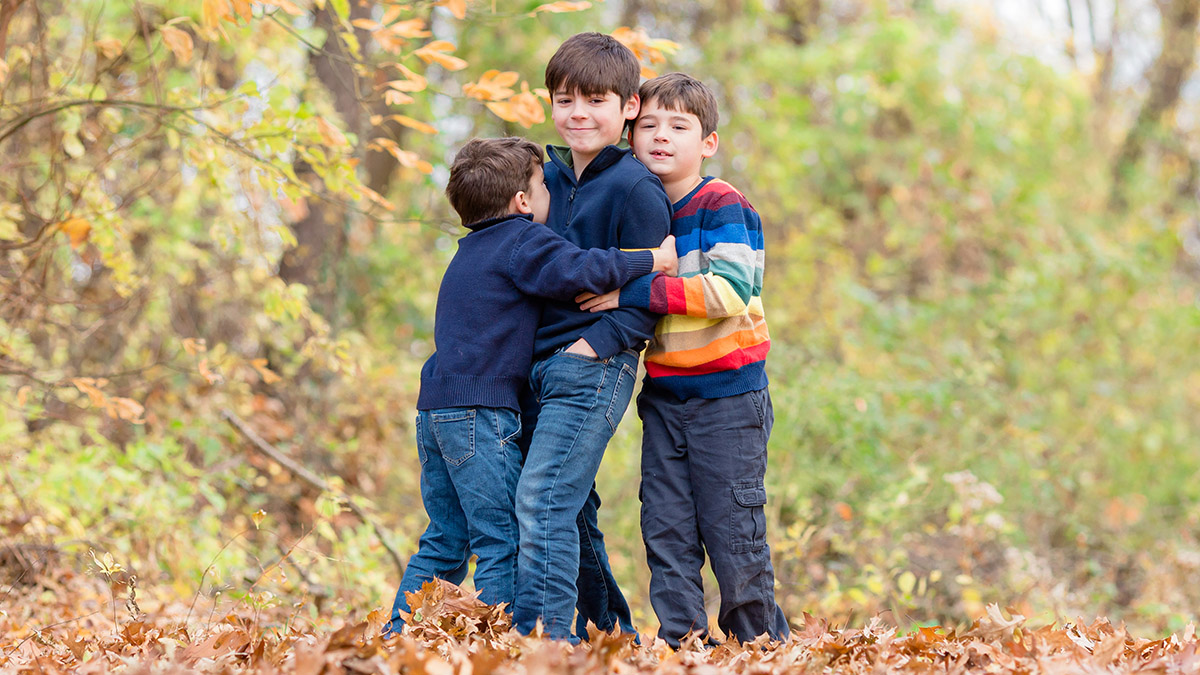 fall family photos with timing