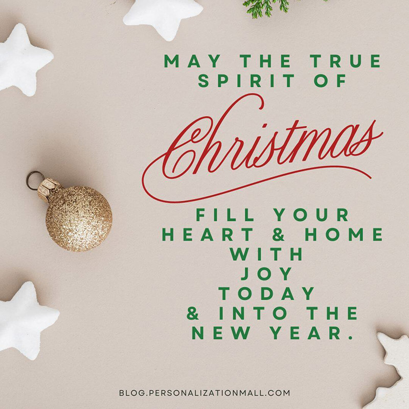 christmas card messages with may the true spirit of christmas fill your heart