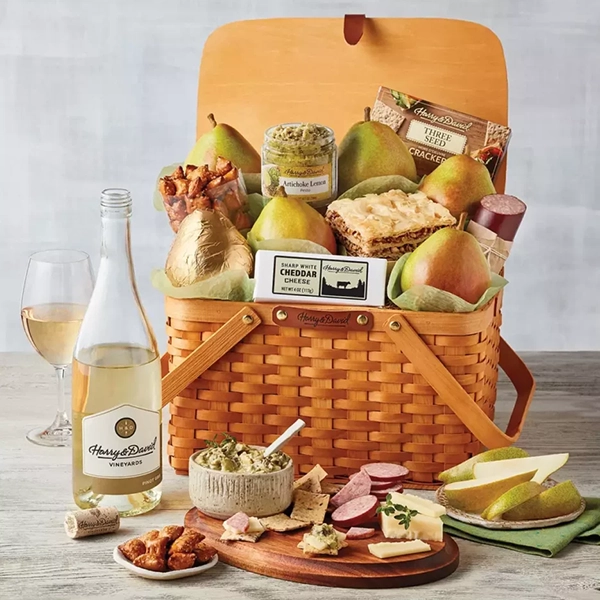 unique engagement gifts wedding picnic basket with wine 935x1024 1