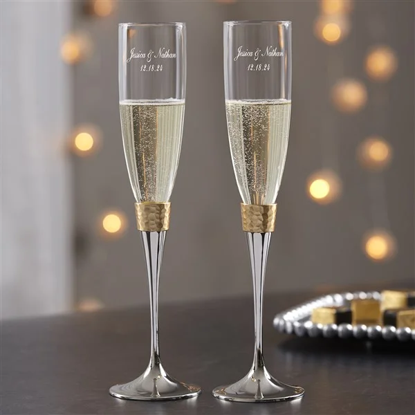 wedding wishes Wedding Champagne Flute Set