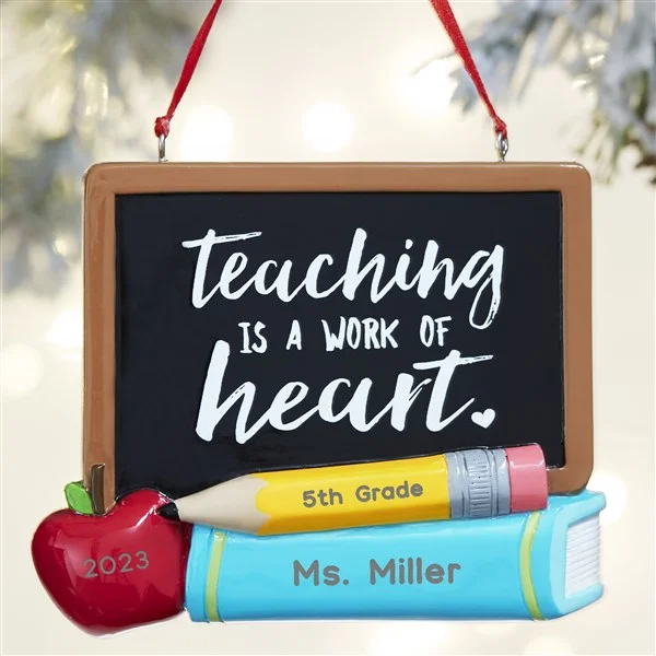 last minute christmas gift ideas Teachers Chalkboard© Personalized Ornament