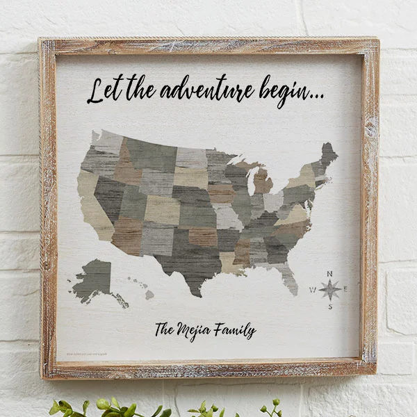 retirement gift ideas Personalized map