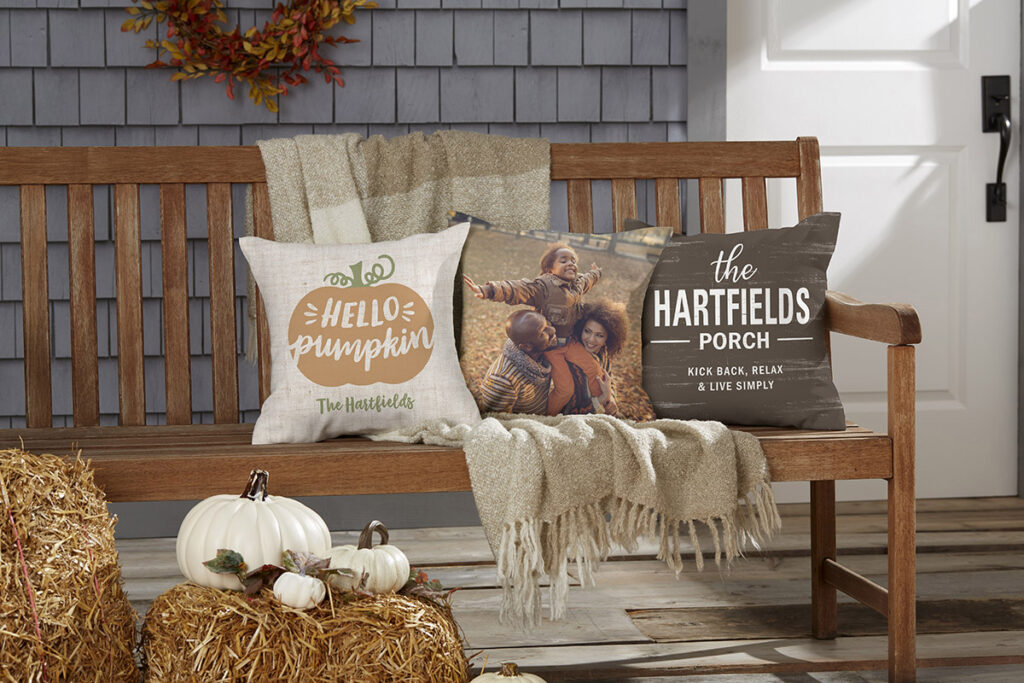 decorating your home for thanksgiving with bench