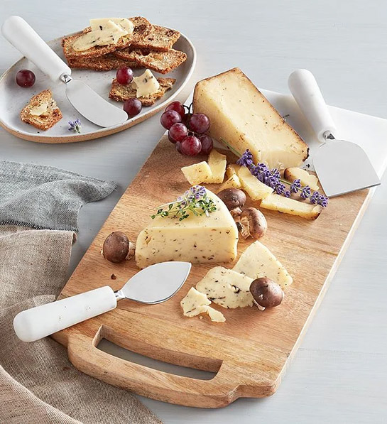 christmas gifts for mom Cutting Board with Cheese Knives