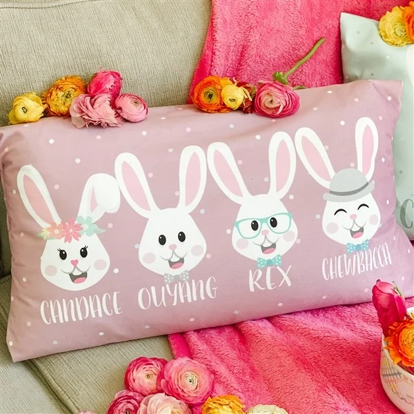 easter decor ideas bunny pillow 1