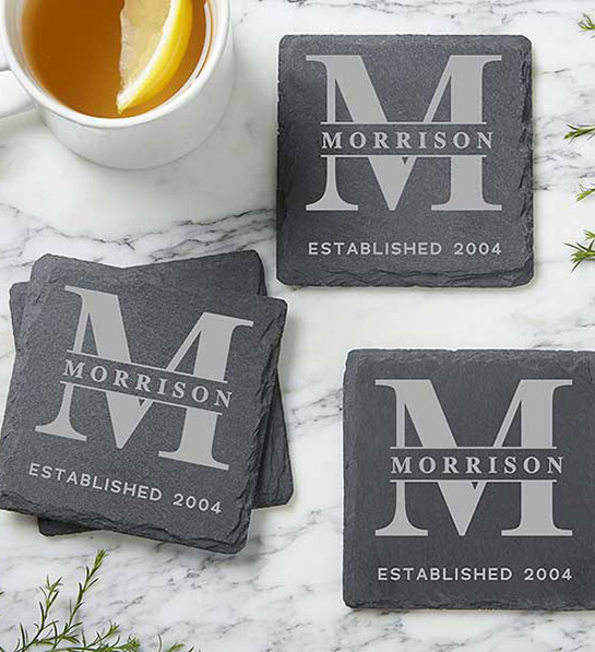 passover hostess gifts Engraved Slate Coaster Set