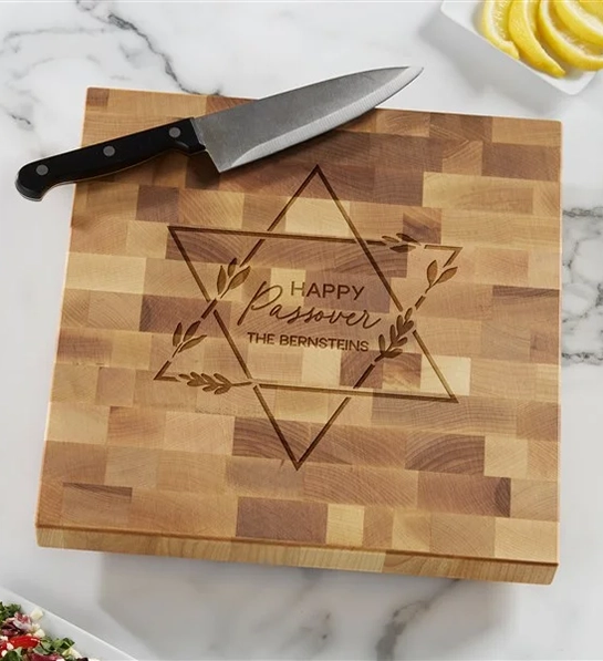 passover hostess gifts Passover Personalized Butcher Block Cutting Board