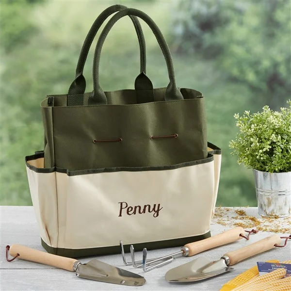 spring quotes Personalized Garden Tote and Tools