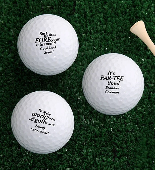 retirement gifts for women Retirement Personalized Golf Ball Set