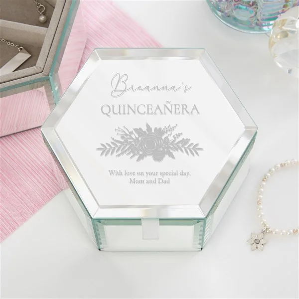 what is a quinceanera Glass Jewelry Box