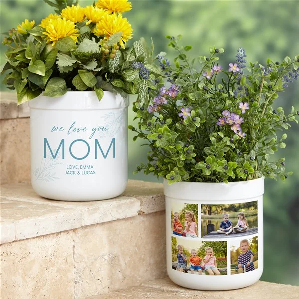 motherhood quotes Her Memories Photo Collage Personalized Outdoor Flower Pot