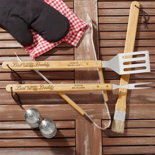 gift ideas for outdoorsmen Personalized BBQ Utensil Set