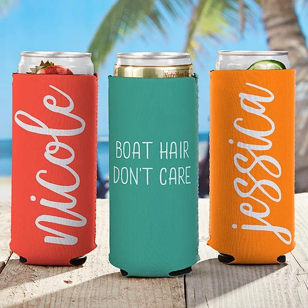 summer quotes Personalized Slim Can Cooler