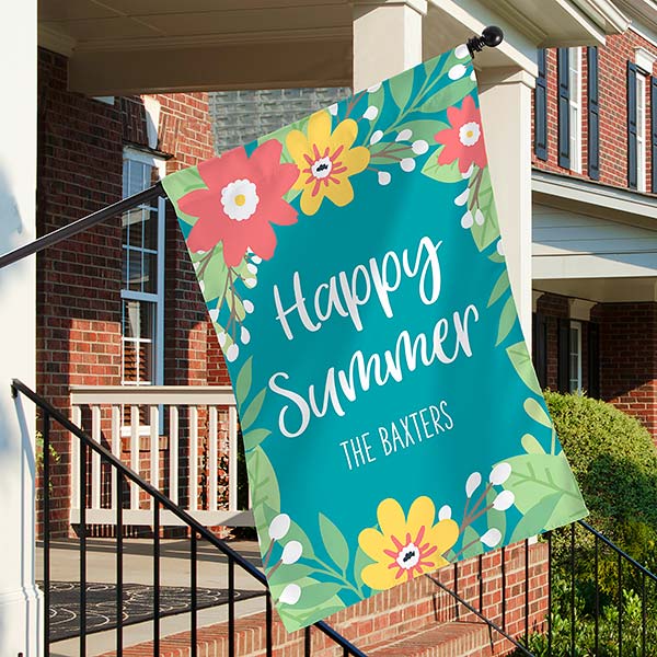 summer quotes happy summer house flag