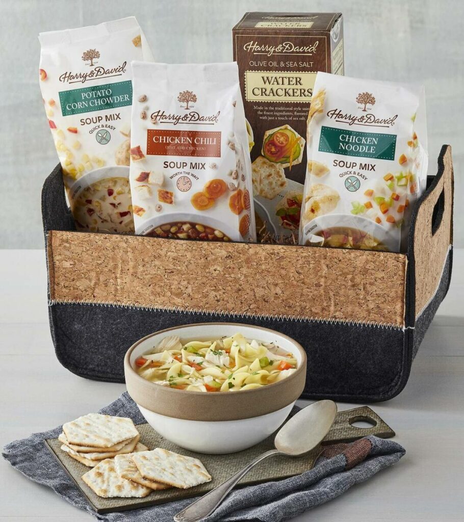 gifts for co-workers soup gift basket